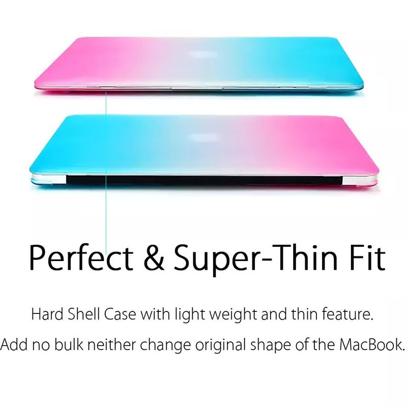 UESWILL Smooth Soft-Touch Matte Hard Shell Case Cover Compatible with 2010-2017 MacBook Air 13 inch (Model A1466 / A1369) + Microfibre Cleaning Cloth, Rainbow - Image 4